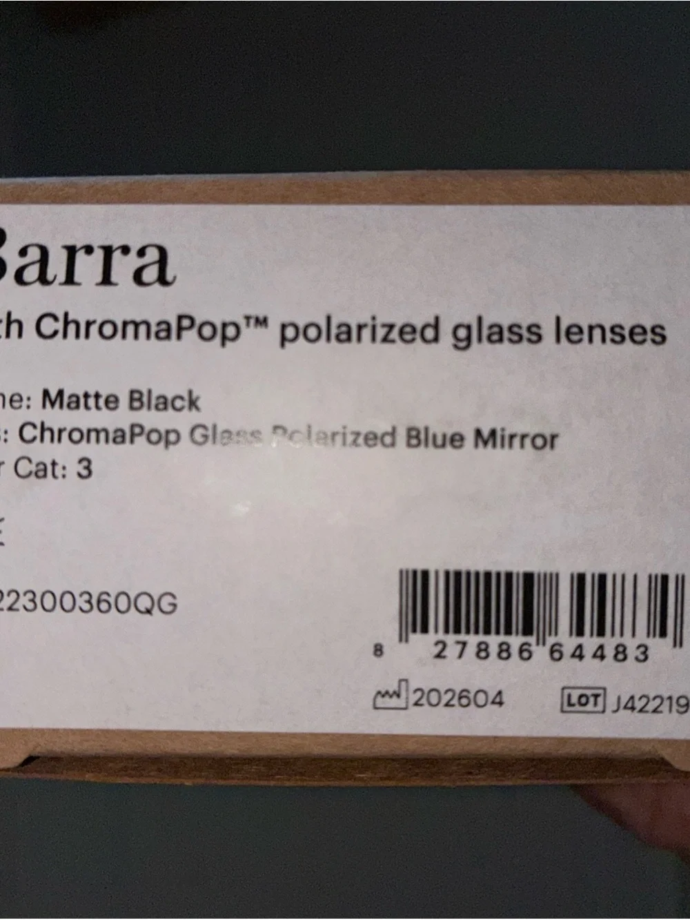 NEW Smith Barra Sunglasses-Matte Black-Chromapop Glass Polarized Blue Lens